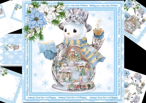 8x8 snowman Christmas village mini kit