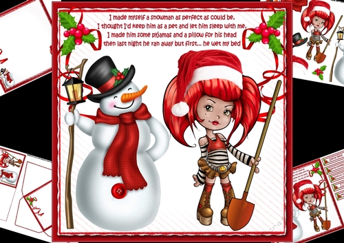 8x8 I made a snowman teen mini kit