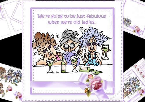 8x8 Stella fabulous old ladies mini kit