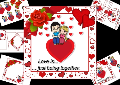 7x7 Love is....just being together mini kit