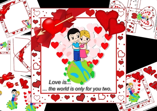7x7 Love is....a world for two mini kit