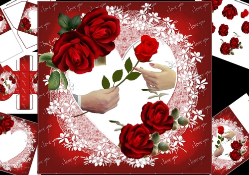 8x8 a rose for my love mini kit