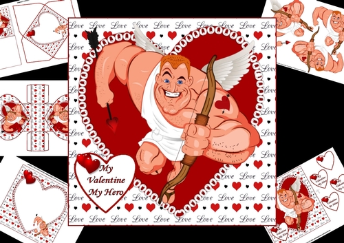 8x8 My hero my Valentine mini kit