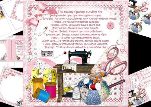 8x8 The sewing queen survival kit mini kit