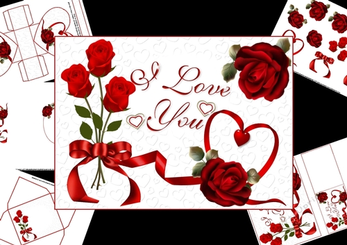 I love you Valentine/anniversary mini kit