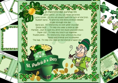 8x8 St Patricks day survival kit mini kit