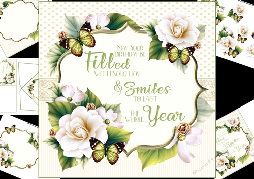 8x8 birthday verse with flowers mini kit