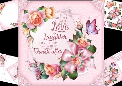 8x8 Beautiful verse with spring roses mini kit