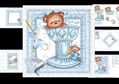 7x7 Baby boy Christening mini kit