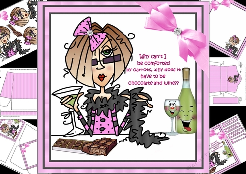 8x8 J.J wine and chocolate mini kit