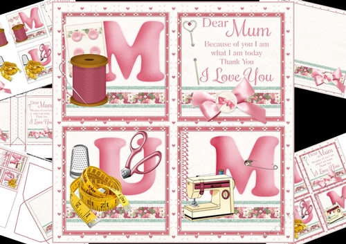 8x8 I love you mum sewing mini kit