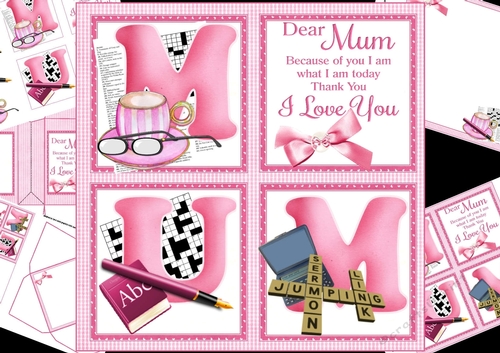 8x8 I love you mum puzzler mini kit