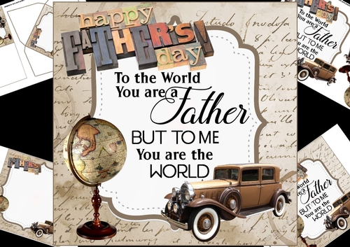 8x8 Happy fathers day 2 mini kit