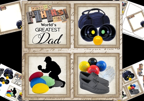 8x8 worlds greatest dad crown bowling mini kit