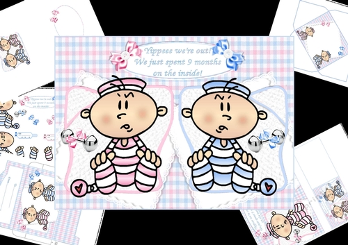 Yippee were out twins  mini kit