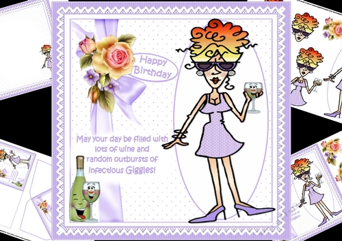 8x8 Rita wine and giggles mini kit
