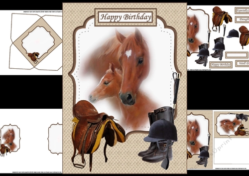 A mare and her foal mini kit