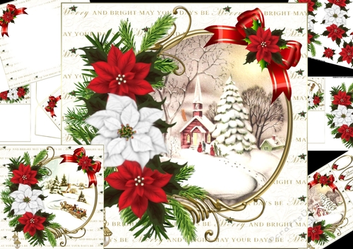 8x8 the Christmas church choice of two scenes mini kit