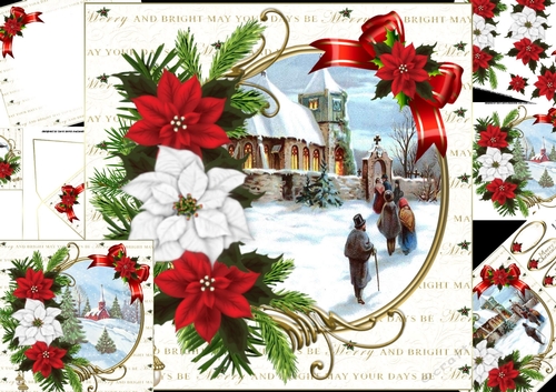 8x8 the Christmas church 2 choice of two scenes mini kit