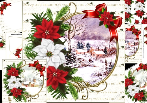 8x8 the christmas village choice of two scenes mini kit