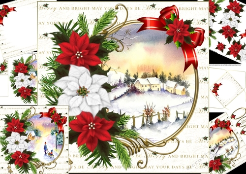 8x8 the christmas village 2 choice of two scenes mini kit
