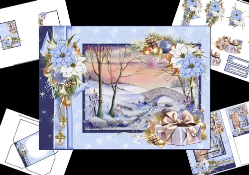 The snowy Christmas scene mini kit 1