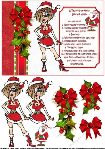 J.J 10 reasons we know Santa is a man decoupage