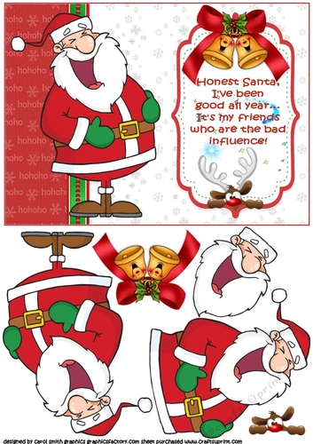 Honest Santa Ive been good decoupage