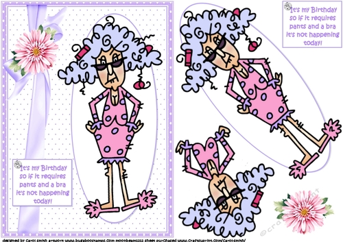 Stella and her birthday quick card