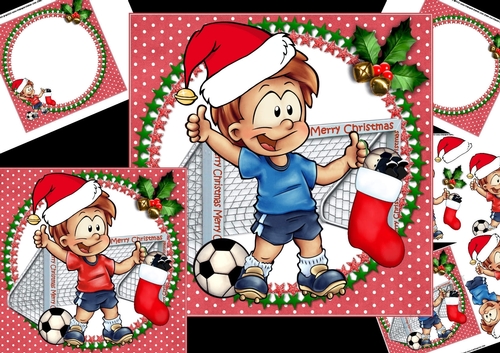 7x7 Christmas football boy mini kit
