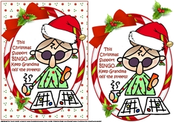 Mabel plays Christmas Bingo quick card