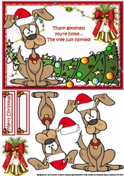 Doggy Christmas calamity decoupage