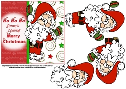 Ho Ho Ho Santas coming decoupage