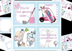 8x8 Another year to golf ladies mini kit