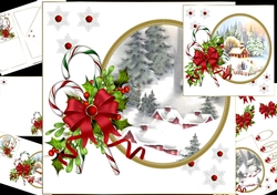 8x8 Christmas church choice of 2 scenes mini kit