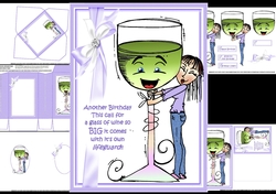 Jenny needs a big glass of wine mini kit