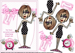 J.J Its wine o-clock decoupage