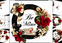 8x8 Valentine be mine always and forever mini kit