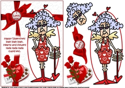 Stella hearts and flowers blah blah blah, quick card