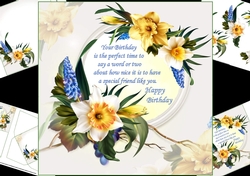 8x8 dance of the daffodils birthday friend mini kit