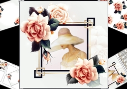 8x8 Art deco elegance with roses 1 mini kit