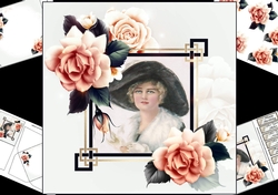 8x8 Art deco elegance with roses 2 mini kit