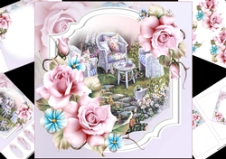 8x8 Cool roses with afternoon tea mini kit