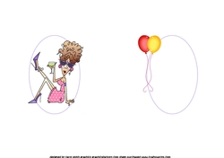 Rita and her birthday balloons insert