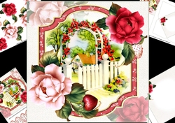 8x8 Country cottage with roses 1 mini kit