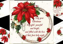 8x8 Christmas verse with beautiful poinsettia mini kit