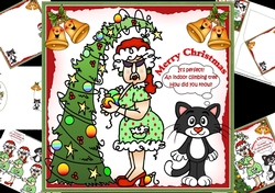 8x8 Kitty cats perfect Christmas mini kit