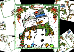 7x7 Snow couple Christmas mini kit