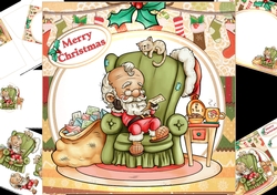8x8 Santas reading his letters mini kit