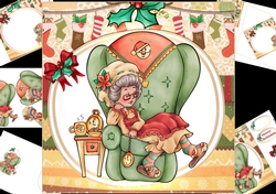 8x8 Mrs Claus waiting for Santa mini kit